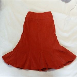 tangerine, high waisted skirt.🍊